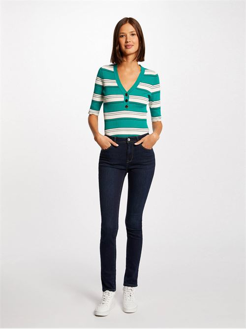 Striped short sleeve top MINO MORGAN DE TOI | MINOVERT/IVOIRE