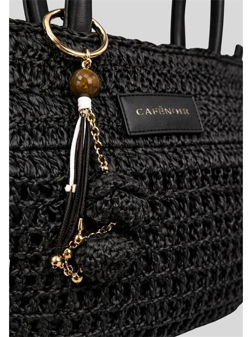 Woven bag with rigid handles C3VD1003 CAFE NOIR | C3VD1003NERO