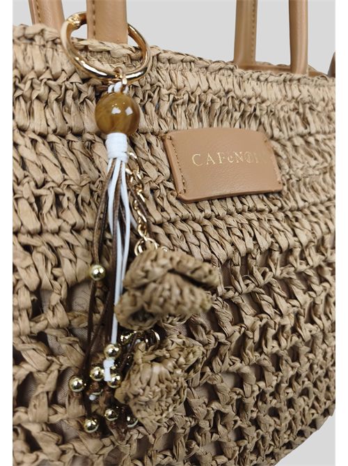 Woven bag with rigid handles C3VD1003 CAFE NOIR | C3VD1003NOCE