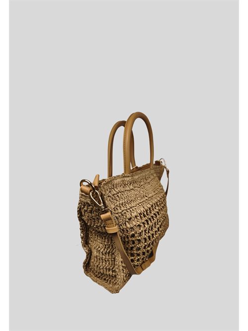 Woven bag with rigid handles C3VD1003 CAFE NOIR | C3VD1003NOCE
