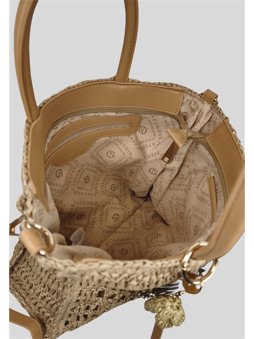 Woven bag with rigid handles C3VD1003 CAFE NOIR | C3VD1003NOCE