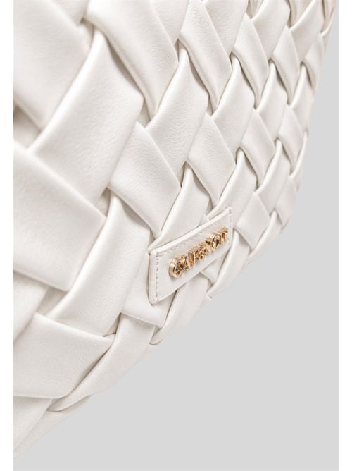 Crossbody bag in braided faux leather C3YB1002 CAFE NOIR | C3YB1002BIANCO