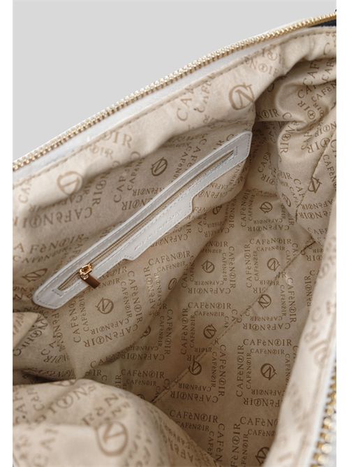 Crossbody bag in braided faux leather C3YB1002 CAFE NOIR | C3YB1002BIANCO