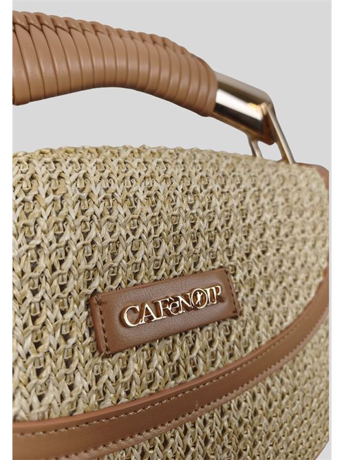 Borsa a mano in rafia con pattina C3YC1011 CAFE NOIR | C3YC1011NATURALE