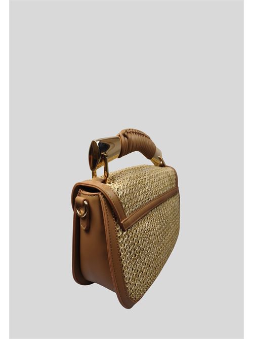 Borsa a mano in rafia con pattina C3YC1011 CAFE NOIR | C3YC1011NATURALE