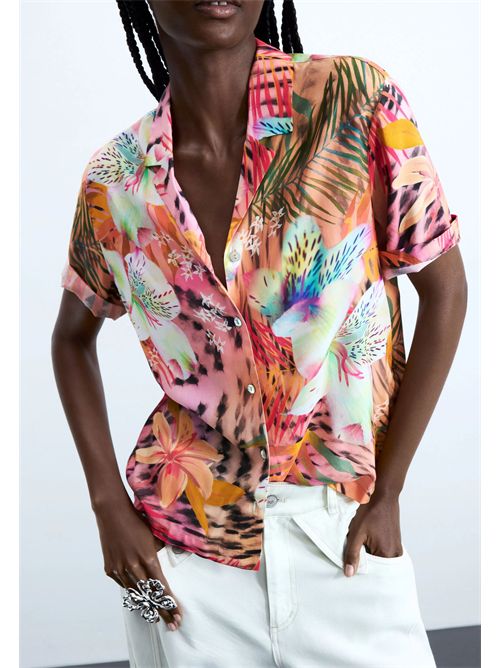 Camicia a maniche corte tropicale 26SWCW34 DESIGUAL | 26SWCW343049