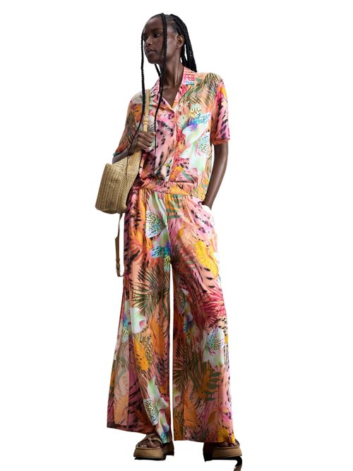 Pantalone fluido fantasia tropicale 26SWPW56 DESIGUAL | 26SWPW563049