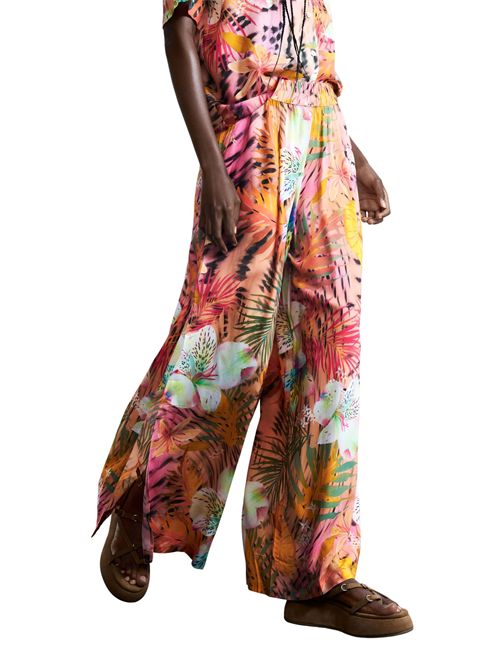 Pantalone fluido fantasia tropicale 26SWPW56 DESIGUAL | 26SWPW563049
