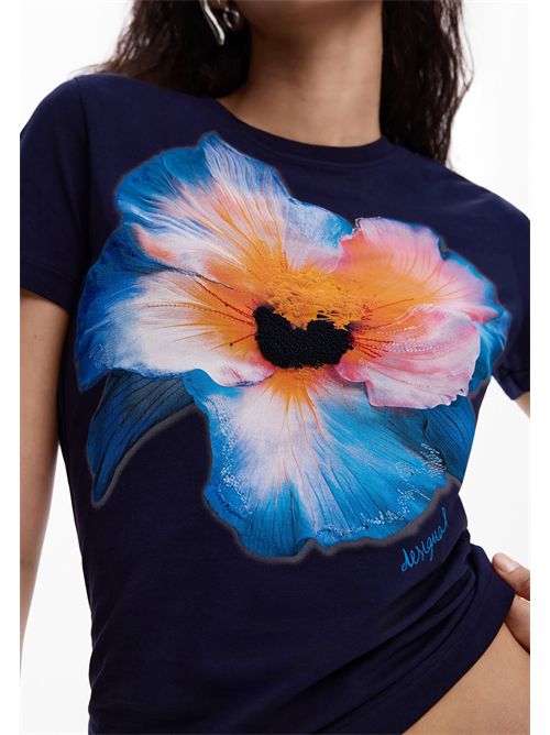 T-shirt con stampa fiore 26SWTK03 DESIGUAL | 26SWTK035000