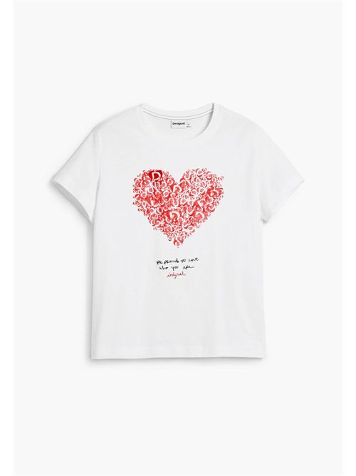 T-shirt con stampa cuore 26SWTK06 DESIGUAL | 26SWTK061000