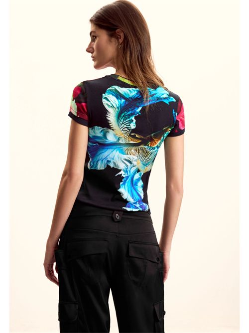 T-shirt con stampa fiori disegnati da Mr. Christian Lacroix 26SWTK49 DESIGUAL | 26SWTK499019