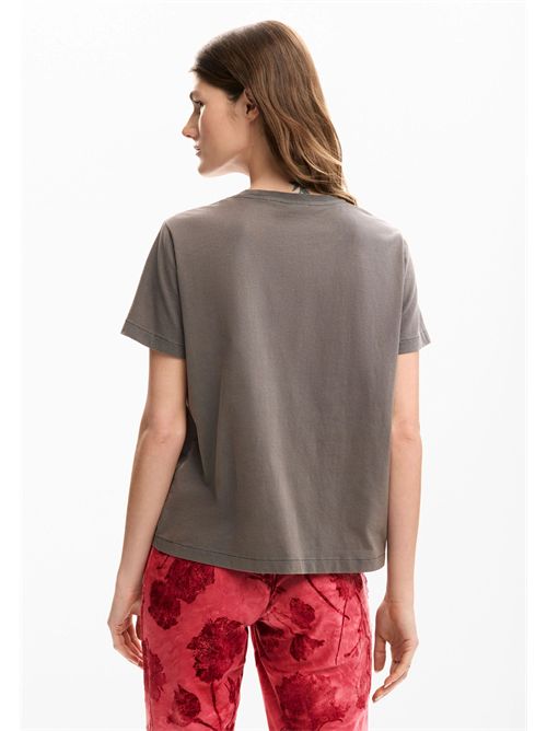 T-shirt con stampa cuore animal print 26SWTK53 DESIGUAL | 26SWTK532001