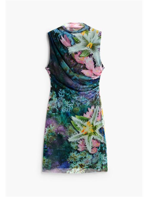 Abito corto con drappeggio in vita e stampa floreale 26SWVK40 DESIGUAL | 26SWVK404031