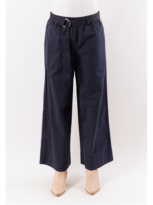 miro g - wide pants with belt KEELING | KWC060510DARK NAVY