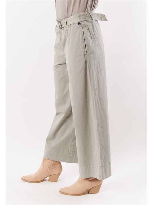 miro g - wide pants with belt KEELING | KWC060510DESERT SAGE