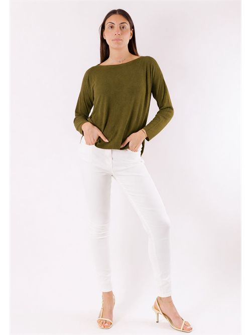 Top with boat neckline and slits 3M1500C KONTATTO | 3M1500COLIO