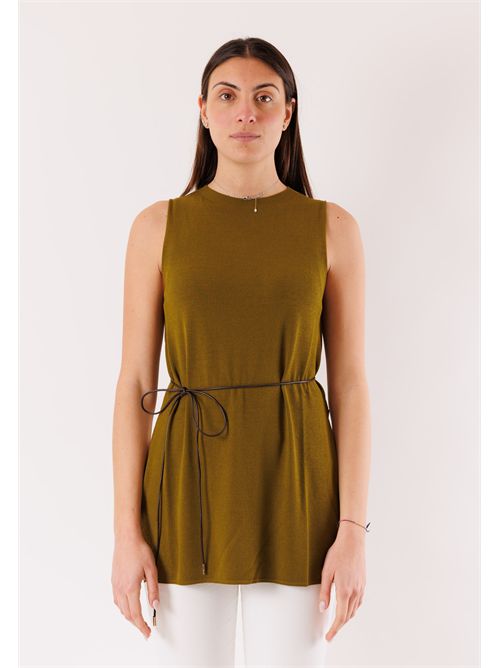 gilet lungo con cinturina 3M1521C KONTATTO | 3M1521COLIO