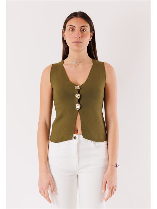 Gilet bottoni 3M1540 KONTATTO | 3M1540CKAKI