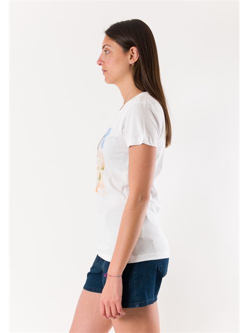 t-shirt with Santorini print PR117F KONTATTO | PR117FBIANCO