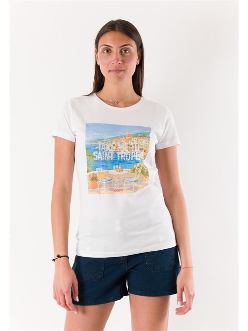 Saint Tropez printed t-shirt PR118F KONTATTO | PR118FBIANCO