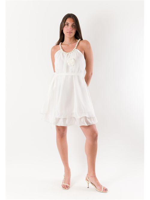 abito chiffon perle KONTATTO | SA102FCREMA