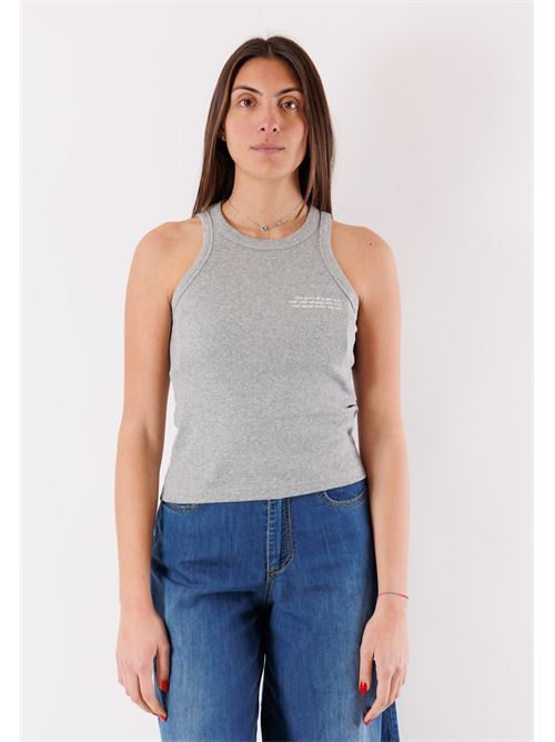 Ribbed tank top print SM204 KONTATTO | SM204CGRIGIO MEL