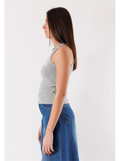 Ribbed tank top print SM204 KONTATTO | SM204CGRIGIO MEL