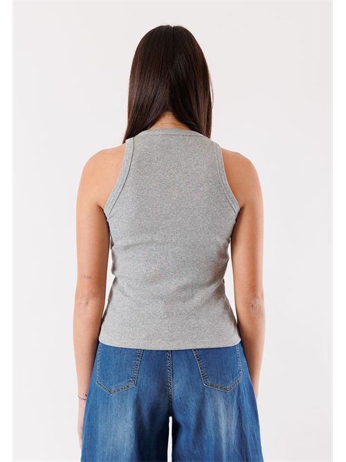 Ribbed tank top print SM204 KONTATTO | SM204CGRIGIO MEL