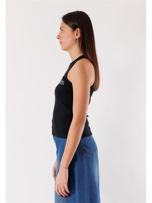 Ribbed tank top print SM204 KONTATTO | SM204CNERO