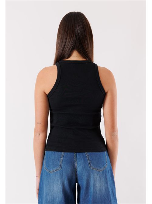 Ribbed tank top print SM204 KONTATTO | SM204CNERO