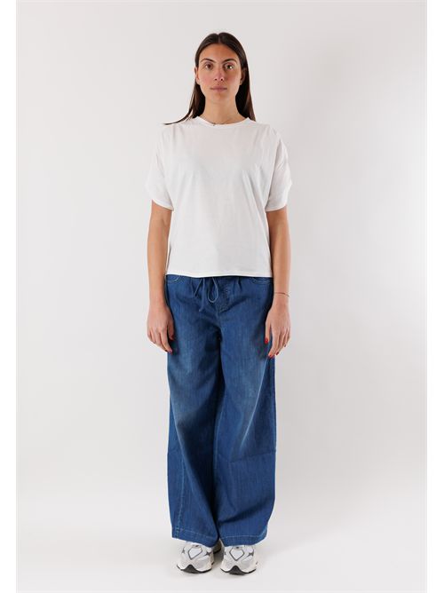 SM212 Pleated Sleeve T-shirt KONTATTO | SM212CPANNA