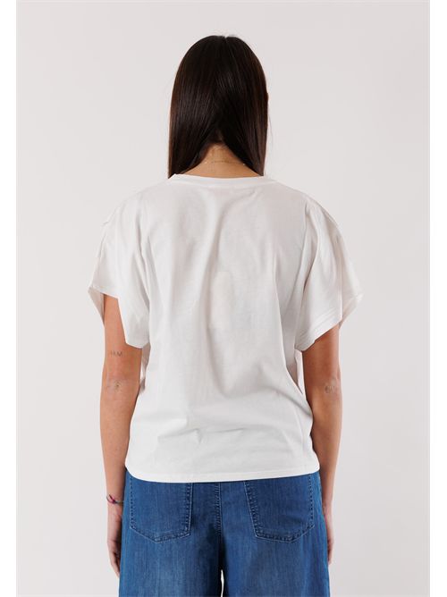 SM212 Pleated Sleeve T-shirt KONTATTO | SM212CPANNA