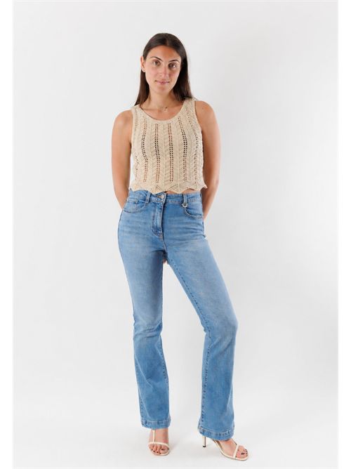 top con ricami 22262 MESANGE | 22262BEIGE