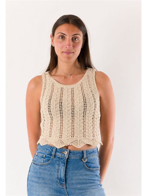 top con ricami 22262 MESANGE | 22262BEIGE
