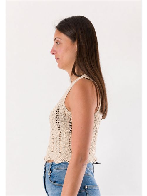 top con ricami 22262 MESANGE | 22262BEIGE