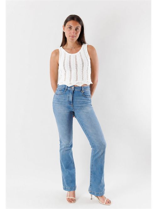 top con ricami 22262 MESANGE | 22262BIANCO