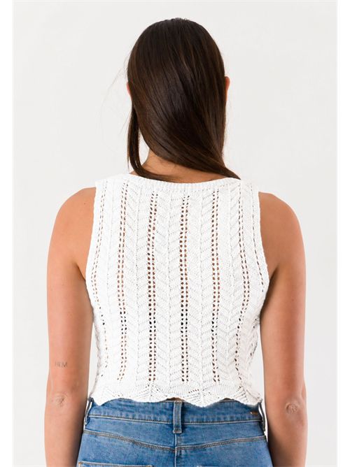 top con ricami 22262 MESANGE | 22262BIANCO