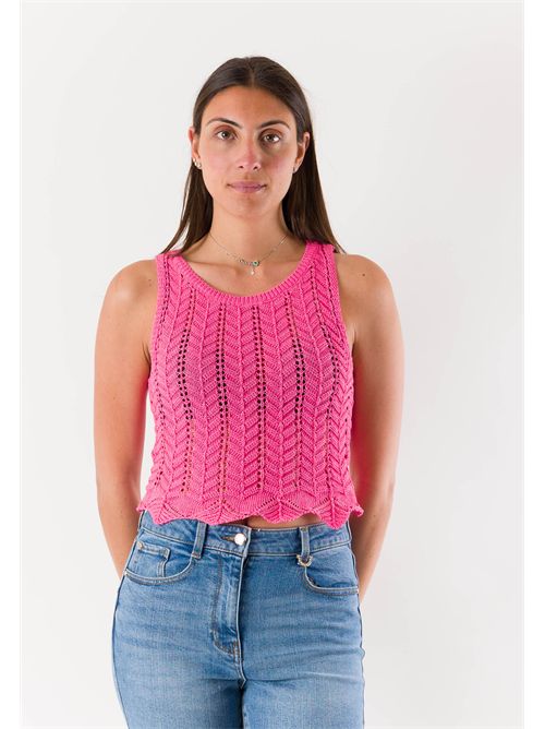 top con ricami 22262 MESANGE | 22262FUXIA