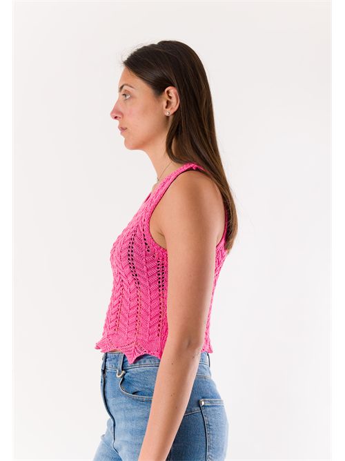 top con ricami 22262 MESANGE | 22262FUXIA