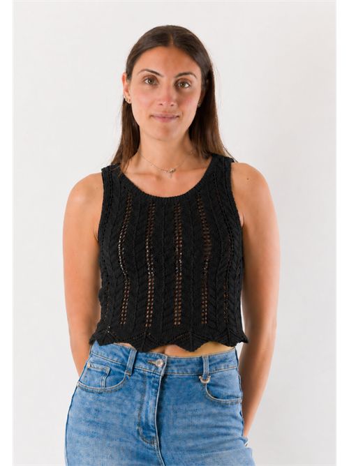 top con ricami 22262 MESANGE | 22262NERO
