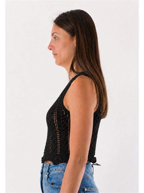 top con ricami 22262 MESANGE | 22262NERO