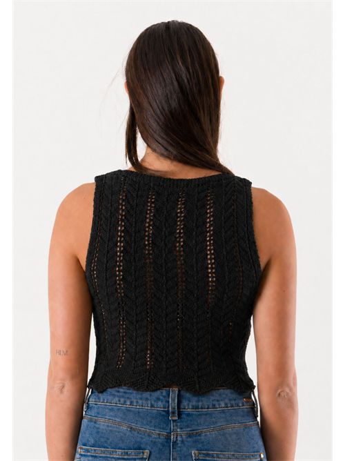 top con ricami 22262 MESANGE | 22262NERO