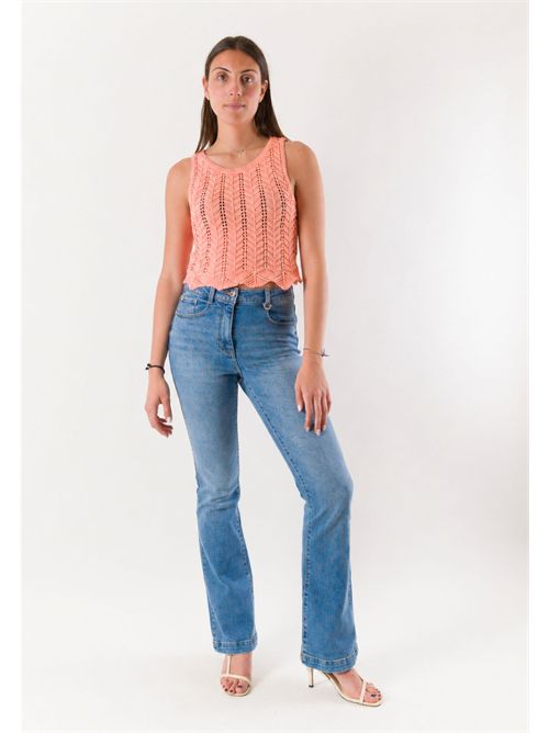 top con ricami 22262 MESANGE | 22262SALMONE