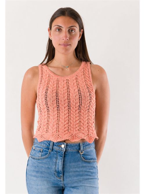 top con ricami 22262 MESANGE | 22262SALMONE