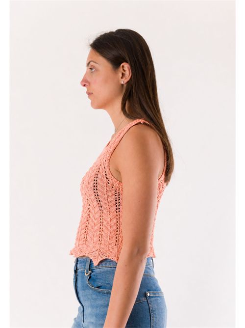top con ricami 22262 MESANGE | 22262SALMONE