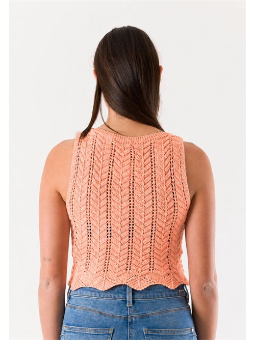 top con ricami 22262 MESANGE | 22262SALMONE