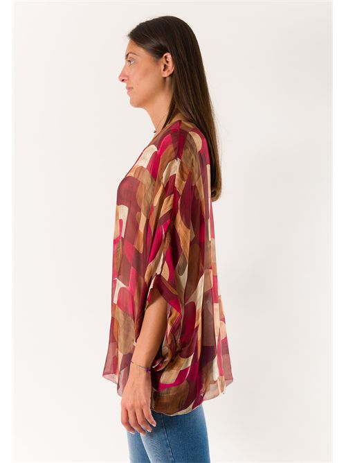 printed blouse in silk blend 46929 MESANGE | 469295510D4