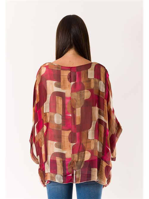 printed blouse in silk blend 46929 MESANGE | 469295510D4