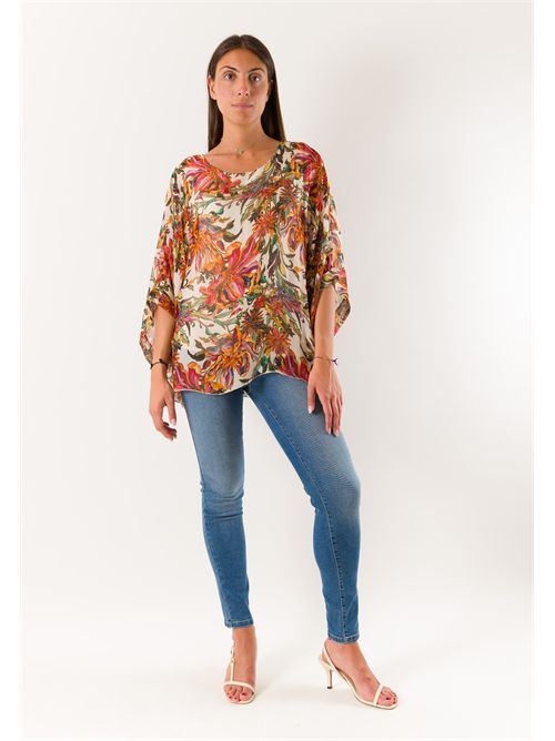 printed blouse in silk blend 46929 MESANGE | 46929QJ7040Y