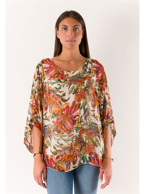 printed blouse in silk blend 46929 MESANGE | 46929QJ7040Y